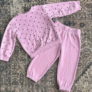 George Pink Polka Dot Kids Matching Set
